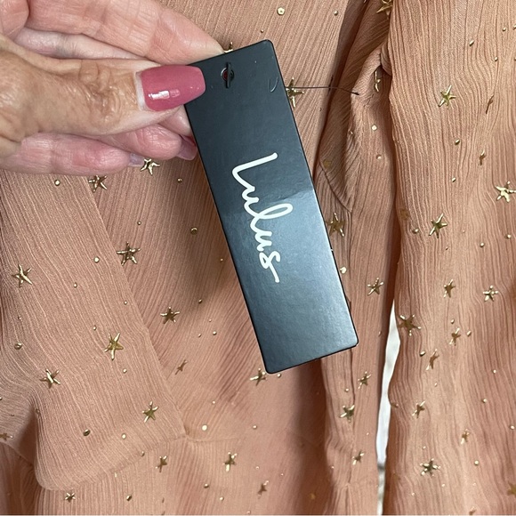 NWT Whimsical Dreams Blush Star Print Surplice Romper M - Picture 10 of 16